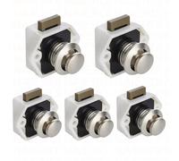5PCS RV Caravan Boat Lock Camper Car Push Lock Motor Home Cabinet Drawer Latch Button Locks(Small White)