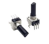 5Pcs RV09 17.5mm Shaft B1K-B500K 0932 3Pins Potentiometer Adjustable Resistor(10K Ohm)