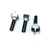 5pcs RV09 type mixer volume sound potentiometer with center click B10K B20K B50K 3-pin Half shaft length 23mm(50K Ohm)