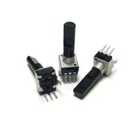 5pcs RV09 Type R0902N Vertical Single Potentiometer B10K B20K B50K B103 B203 B503 3Pins D Shaft Length 23MM(20K Ohm)