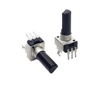 5PCS RV09 Type Vertical Single Seal Potentiometer A10K R0902N 0932 A103 3-Pin Adjustable Resistor D Shaft Length 18mm