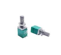 5pcs RV097NS 8pin B 10K 50K 100K RV097 RK097NS single linked potentiometer with switch shaft 15mm power amplifier sealing(500K Ohm)