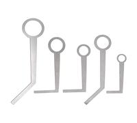 5PCS Saxophone Pad Repair Tool, Saxophone Leveling Rings Pad, Metal Silver Saxophone Leather Pads Repair Kit with 5 Different Sizes, Essential Instrument Repair Utensil for Music L