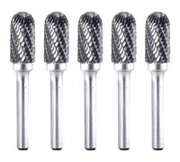 5Pcs SC-5 Carbide Burrs Cylinder Shape Double Cut