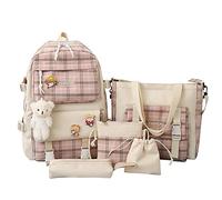 5PCS School Bags Set Kawaii Bkpks for Teen Girls, Lar ity Cute Kawaii School Bkpk th Kawaii Pin and Asori, Athetic Bkpk School Bookbag