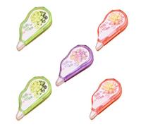 5pcs School Correction Tape Applicator for Planner Pages and Journals | Portable Pack, Line Coverage, No Drying Time, Plastic and Dioxide, Desk Stationery Use Random Style