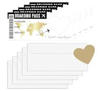 5Pcs Scratch Card Reveal Holiday Surprise Travel, Personalised Scratch Card We Are Going On Holiday Surprise Reveal, Golden Boarding Pass Scratch Card, Christmas Day Surprise Trip Reveal Gift