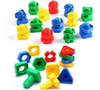 5pcs Screw Building Blocks Plastic Insert Blocks Nut Shape Toys for Educational Toys Attractive design