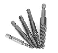5Pcs Screw Extractor Drill Bit Set, Hex Handle Electric Stripped Removal Tool, Spiral Screws Extractors Drill Bits Tool Kit for Removing Broken Screws, Bolts, and Studs