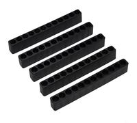 5Pcs Screwdriver Bit Holder with 12 Holes for 1/4 Inch Hex Shank Tools - Plastic Storage Organizer for Drill Bits and Screwdrivers