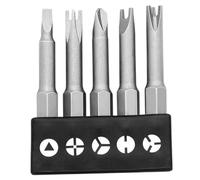 5Pcs Screwdriver Bit Set 2 Inch Special Shaped for Mechanical Worker Electrician, Chrome-Vanadium Steel with U-Shape Y-Shape 3-Point Cross Triangle