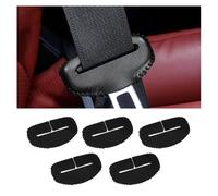 5PCS Seat Belt Buckle Cover, for Volvo S40 S60 S80 S90 XC40 XC60 XC90 C30 C70 V40 V60 V90 S90 S60L Anti-Scratch Leather Car Seat Belt Silencer Clip Holster,A