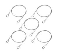 5PCS Security Cable, Rope Lanyard Lock Security Chains Stage Light Safety Cables Wire Ropes, Security Portable Cable Chain for Outdoor Gates Stage Lighting Luggage Lock