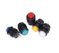 5PCS self-lockin 16MM Latching/Momentary push button switch with 5Color LED lighting 4Pin R16-503/AD R16-503/BD IDGTTLDF(Red,MOMENTARY_4 PIN_3.3V)