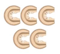 5Pcs Semicircular Oscillating Tool Blades, Diamond Carbide Oscillating Multi Tool Semi Circle Finger Segment Swing Grit Grout Saw Blades