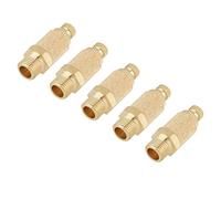 5pcs/set 1/8 BSP Valve Thread Adjustable Pneumatic Muffler Silencer Noise Exhaust Thread Flat Head Pneumatic Air Speed Controller