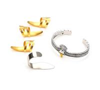 5Pcs/set 1 Thumb And 3 Finger Guitar Picks Metal Adjustable Fingerpicks Guitar Plectrum And For Acoustic Guitar