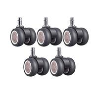 5Pcs/Set 2" Universal Wheel 11mm Circlip Mute Wheel for Replace Furniture Office Chair Old Wheel Can Load 550 Pound Castors