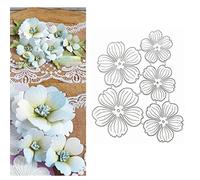 5pcs/Set 3D Flowers Frame Metal Die Cuts,Flower Leaves Wedding Cutting Dies Cut Stencils for DIY Scrapbooking Photo Decorative Embossing Paper Dies for Scrapbooking Card Making