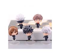 (5pcs set) 5Pcs Set Anime Jujutsu Kaisen Gojo Satoru Kugisaki Kawaii Figurines Q Version Pvc Action Figure Modle