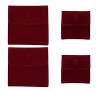 5pcs/set 8cm Microfiber Jewelry Gift Bags with Snap Button Insert Pad Dustproof Pouches for Necklaces Rings Earrings for Jewelry(10 * 10cm)