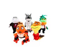 (5PCS SET) 9.8'' The Bad Guys Chameleon Snake Wolf Plush Toys
