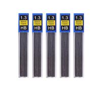 5Pcs/Set Automatic Pencil Lead Refill, 0.3/0.5/0.7/0.9mm Mechanical HB Pencil Lead Refill Office Stationery Writing Accessories(1.3mm)