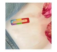 5Pcs/Set Broken Hair For Girls Bangs Side Clips That Do Not Damage Hair Childrens Candy-colored Hairpins Cute Flower Clips(Square 6cm,1set)