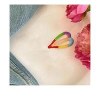 5Pcs/Set Broken Hair For Girls Bangs Side Clips That Do Not Damage Hair Childrens Candy-colored Hairpins Cute Flower Clips(Peach Heart 4.8cm,5set)