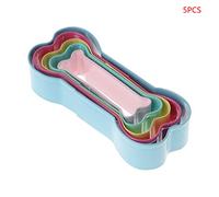 5pcs/Set Dog Bone Shaped Cookie Cutter Mold Stainless Steel Pastry Biscuit Cake