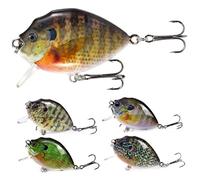 5PCS/Set Fishing Lures 6cm 15g Mini Wobbler Fishing Lure Artificial Hard Bait Crankbait with Tackle Box for Bass Fishing Tackle,Metal Sequins Spinner Fishing Lures