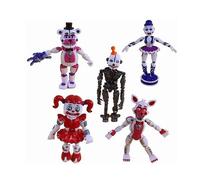 5Pcs / Set Five Nights At Freddy's FNAF 6'' Action Figures Sister Location Lightening Movable Joint Action Figures Gift Toys