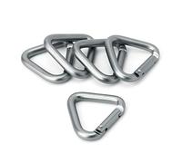 5pcs/set For Triangle Carabiner Aluminum Alloy Keychain Snap Clip Hook Buckle Screw For Rock Climbing High-altitude Carabiner Keychain