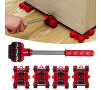 5pcs/Set Furniture Mover Lifter Kit, Heavy Duty Furniture Lifter with 360 Degree Rotatable Pads for Easy and Safe Moving Furniture Slides Kit Furniture Move Roller Tools