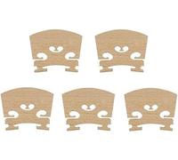 5Pcs/Set Hand CarvingViolin Maple Wood Bridges Violin Bridge Slots for 4/4 Violin Strings Bridge Part Tools Violin Musical Instrument Replacements Parts Violin Parts
