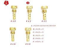 5pcs/Set Motorcycle Carburetor Slow Pilot Jet Available Size 40-42-45-48-50 For K&eihin CV CVK FCE CARB N424-25 Injector Nozzle