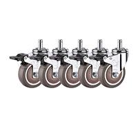5Pcs/Set Mute Swivel Wheels 2/2.5/3 Inch Universal circlip Mute s Replacement Office Chair Gaming Chair Castors
