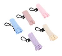 5pcs Set of Five Scalloped Lip Balm Pouches with Elastic Gusset