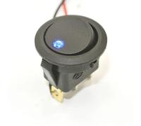 5Pcs/Set ON/OFF 12V Round Rocker Dot Switch Waterproof LED Light Luminescence Toggle Switches(Blue 5pcs)