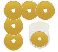 5PCS Set Rotary Cutter Blades, 45mm Rotary Cutter Blades, Rotary Cutter for Fabric for Fabric, Paper, Scrapbooking, Compatible with Olfa Fiskars Truecut, Includes Blade Case