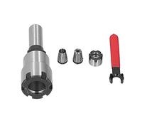 5Pcs Set Router Bit Collet Extension Chuck Converter, ER20 Spring Collet Set with ER20M Wrench Nut, High Precision Carbon Steel Tool for Woodworking, CNC, Milling, Dr (1/2 Handle 5pc-ER20)