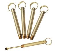 5pcs/set Snuff Spoon Wax Tool Keychain Cover Portable Medicine Spoons Scoop for Filling Vials Keychain Pendant with Hanging Hole
