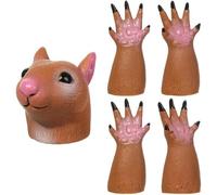 5Pcs/Set Squirrel Finger Hand Puppet, Hand Squirrel Finger, Squirrel Finger Hand Puppet, Finger Doll Props Animal Finger Puppet Gift