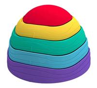 5Pcs/Set Stepping Stones Kids, Colorful Toddler Balance Beam with Non-Slip Textured Surface, Stackable Sensory Balancing Stones for Outdoor Indoor Obstacle Course