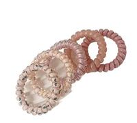 5pcs/Set Telephone Cord Scrunchies Spiral Hair Ties Gradient Color Checkered Print Phone Cord Elastic Hair Band Hair Accessories(1)