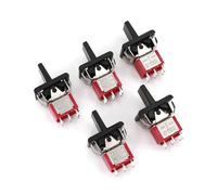 5Pcs SH T80-R Series R8018A-P14 6Pin Momentary MOM-OFF-MOM Self-Return DPDT Rocker and Paddle Switch IDGTTLDF