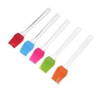 5pcs Silicone Barbecue Brush with Handle for Even Basting | Plastic Grip, Flexible One-piece Build, Controlled Spreading, Quick Dry Cleanup for Meat and Seafood