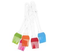 5pcs Silicone BBQ Basting Brush with Handle, Heat Resistant | One-piece Flexible Build, Non-stick Surface, for Meat, Bread, Home Grills and Camp Kitchens