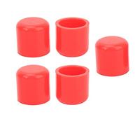 5pcs Silicone Blanking Cap, 30mm Flexible Hose Tube End Bung Assortment Kit for Radiator Pipe, Intercooler Pipe, Or Other Industrial Applications, Blue, Black,Red (Red)