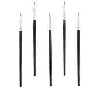 5pcs Silicone Clay Pen Set for Watercolor Painting and Clay Molding, Black Color Gradient Dyeing and Smoothing out Scuffs Features, for Artistic Craft and Sculpture Work